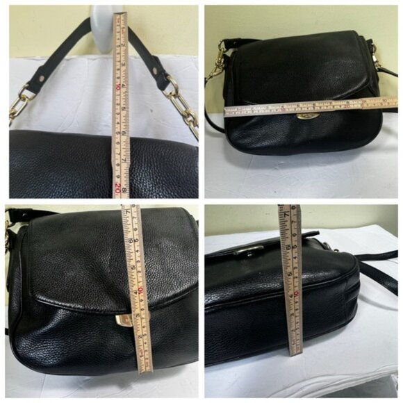 Kate Spade Mulberry Street Alicia Leather Shoulder Crossbody Saddle Bag Black - Picture 13 of 15